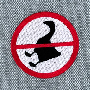 Urbanski Patch Gänse verboten Schild zum Aufbügeln 7,4 x 7,4 cm Aufnäher Applikation Bügelbild zdjęcie 3