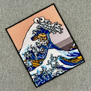 Urbanski Patch The Great Cookie Monster off Kanagawa for ironing 8.5 x 7 Patch application temple picture image 2