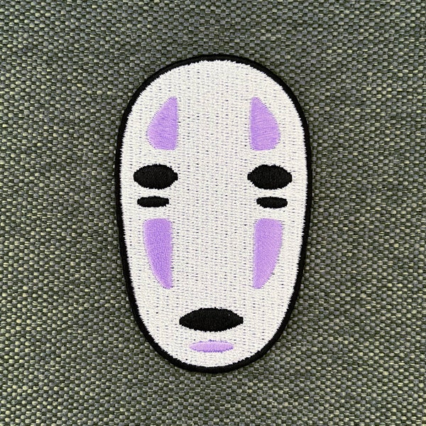 Urbanski patch no face ghost ghost mask to iron on 8 x 5 cm | Patch application iron-on