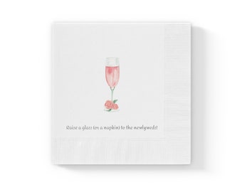 Serviettes cocktail de mariage : offrez un verre (ou une serviette) aux jeunes mariés !