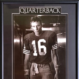 Autographed Joe Montana framed poster