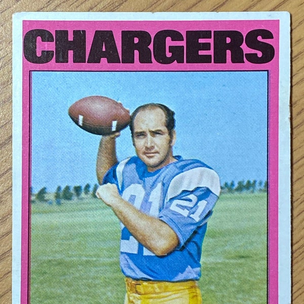 6 San Diego Chargers Topps football trading cards