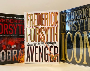Frederick Forsyth suspense novels in hardback