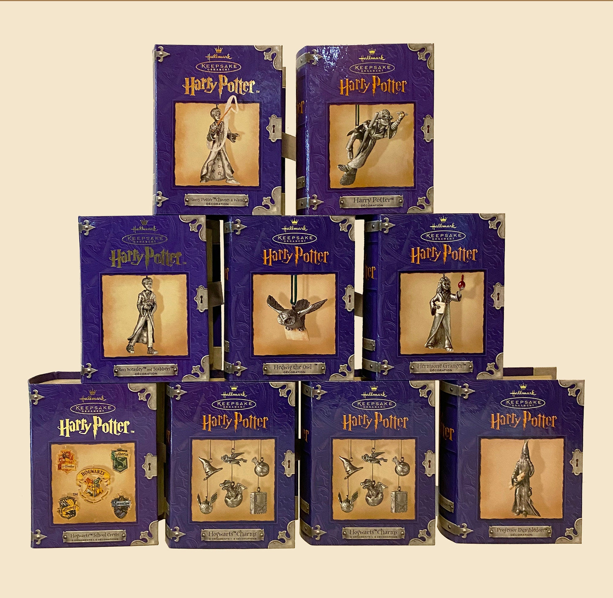 Set of 6 Harry Potter Ornaments Hogwarts Christmas Fandom Christmas Harry  Potter Gift 