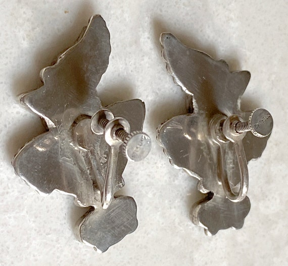 Vintage Zuni bird earrings - image 4