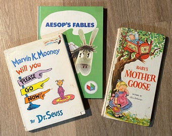 3 vintage children's books in hardback