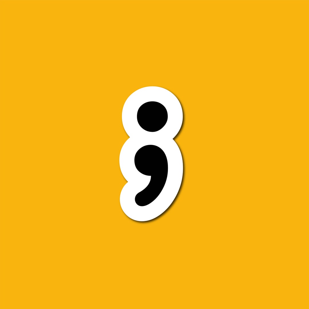 Semicolon Mini Sticker - Etsy