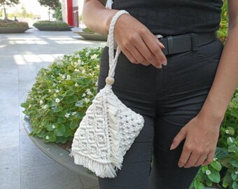 Weddings Accessories Bags & Purses Gift for her Boho clutch bag,handmade boho bag,Natural Weave Cotton Clutch,Macrame 