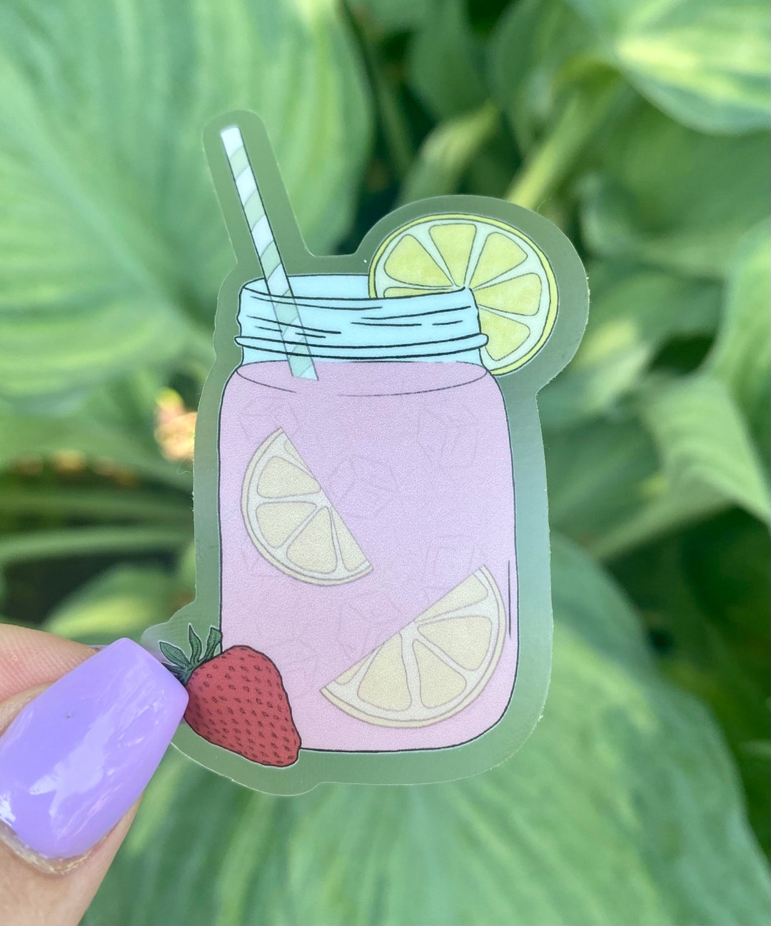 Strawberry Lemonade Sticker - Dishwasher Safe, Durable, Homemade, Vinyl ...