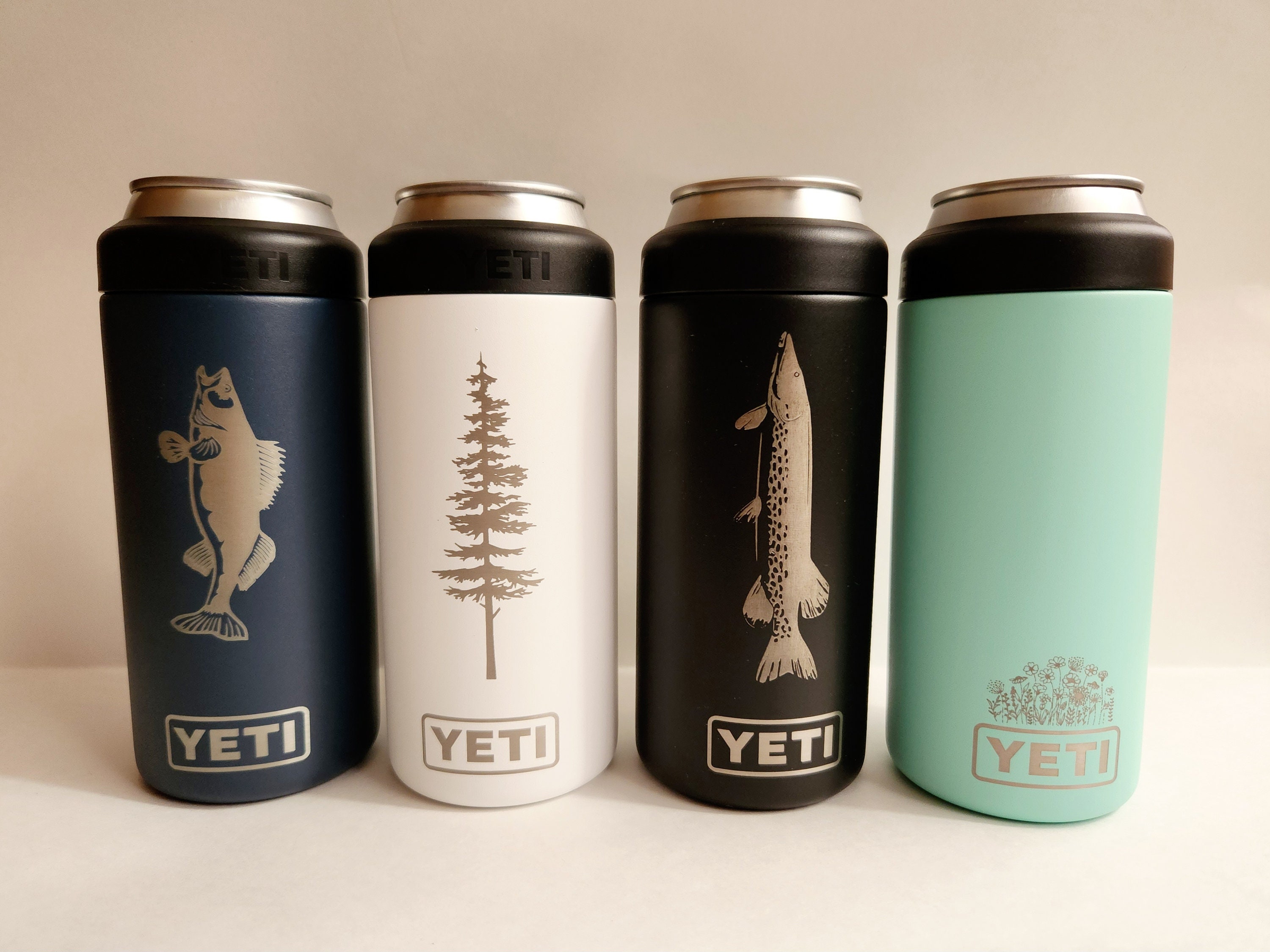 PERSONALIZED Authentic 12 oz Yeti Rambler Colster Slim Can Insulator- -  ImpressMeGifts