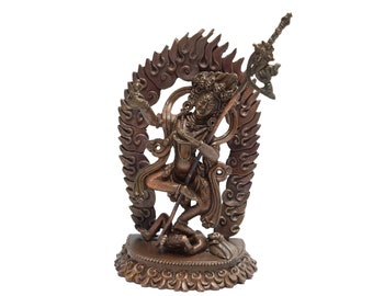 Vajrayogini Oxidized Copper Statue- Ugra Tara  Statue-Buddhist Shrine,Altar Statue Tantric Goddess,  Handcrafted in Nepal