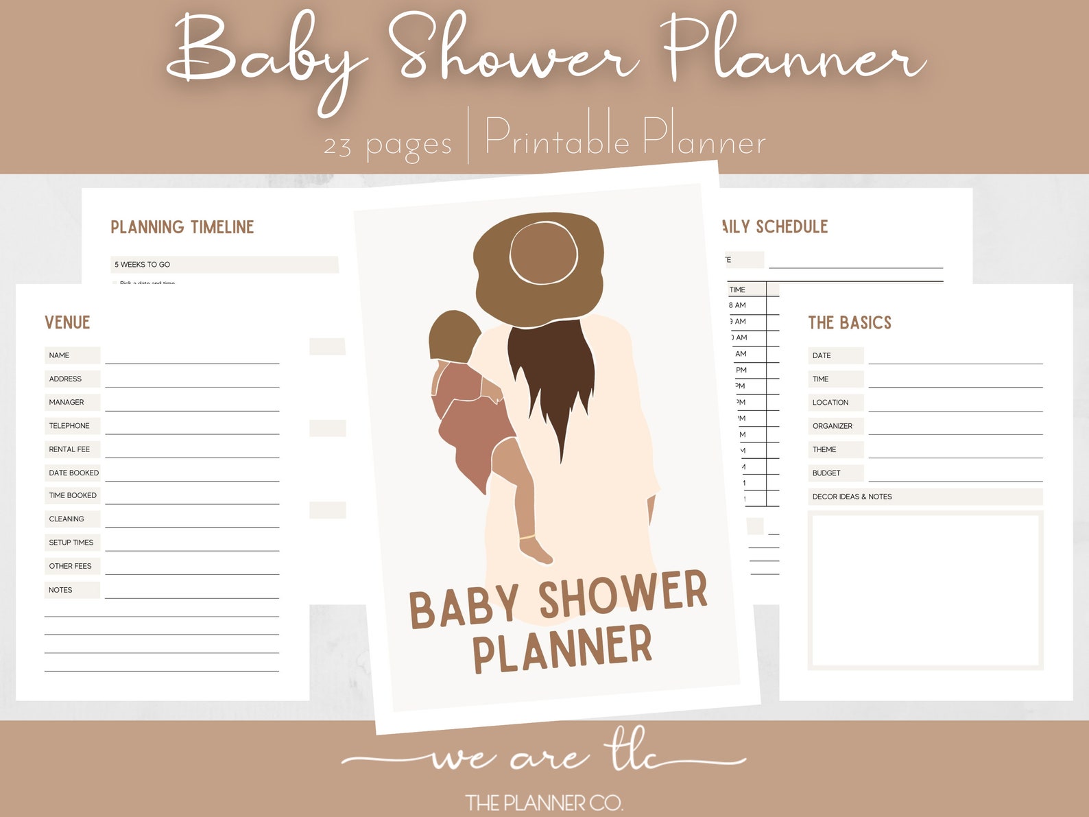 Baby Shower Planner including FREE event planning timeline and Etsy