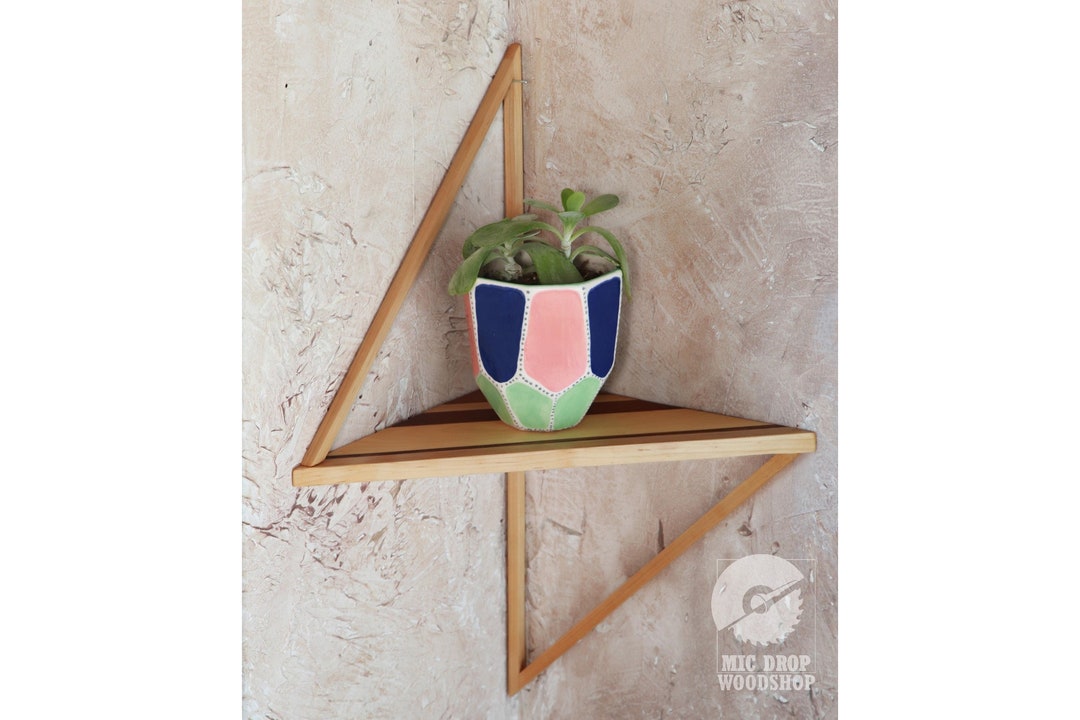 Unique Zig Zag Corner Shelf Etsy