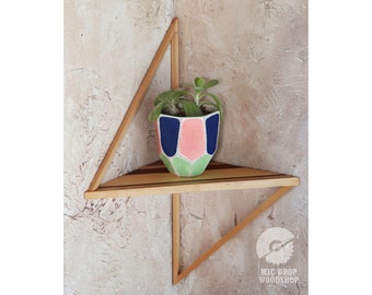 Unique Zig Zag Corner Shelf