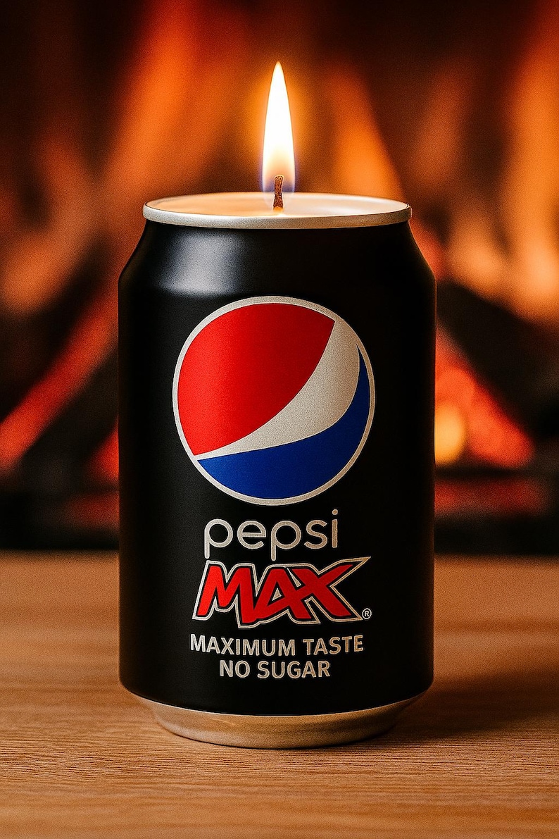 Pepsi Can Candle: Hand Poured, Vegan, Upcycled Container image 2
