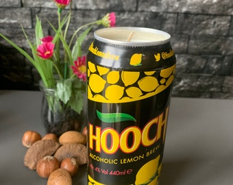 Hooch Can Candle -Hand Poured, Vegan Friendly, Sustainable, & Cruelty Free.