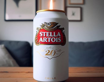St*lla Arto*s Can Candle -Hand Poured, Vegan Friendly, Sustainable, & Cruelty Free.