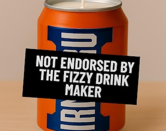 NOT MARKED MULTIPACK! Upcycled Iron Brew Can Candle: Novelty Scented Candle