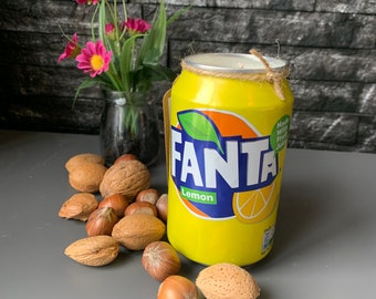 Fanta Can Candle -Hand Poured, Vegan Friendly, Sustainable, & Cruelty Free.