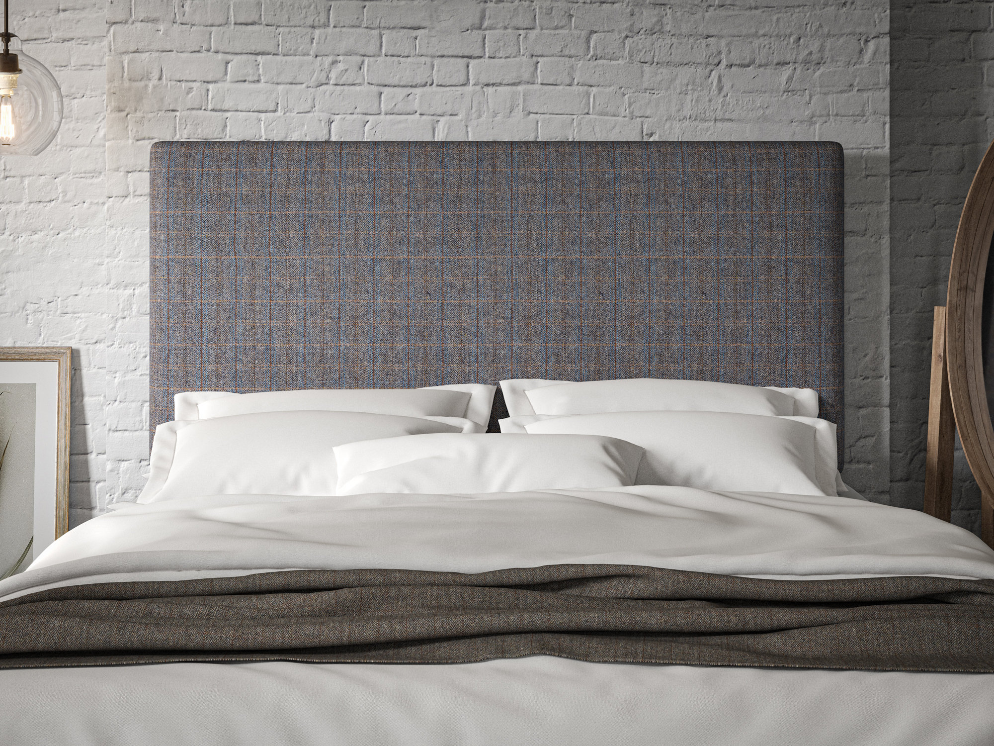 Tweed headboard deals