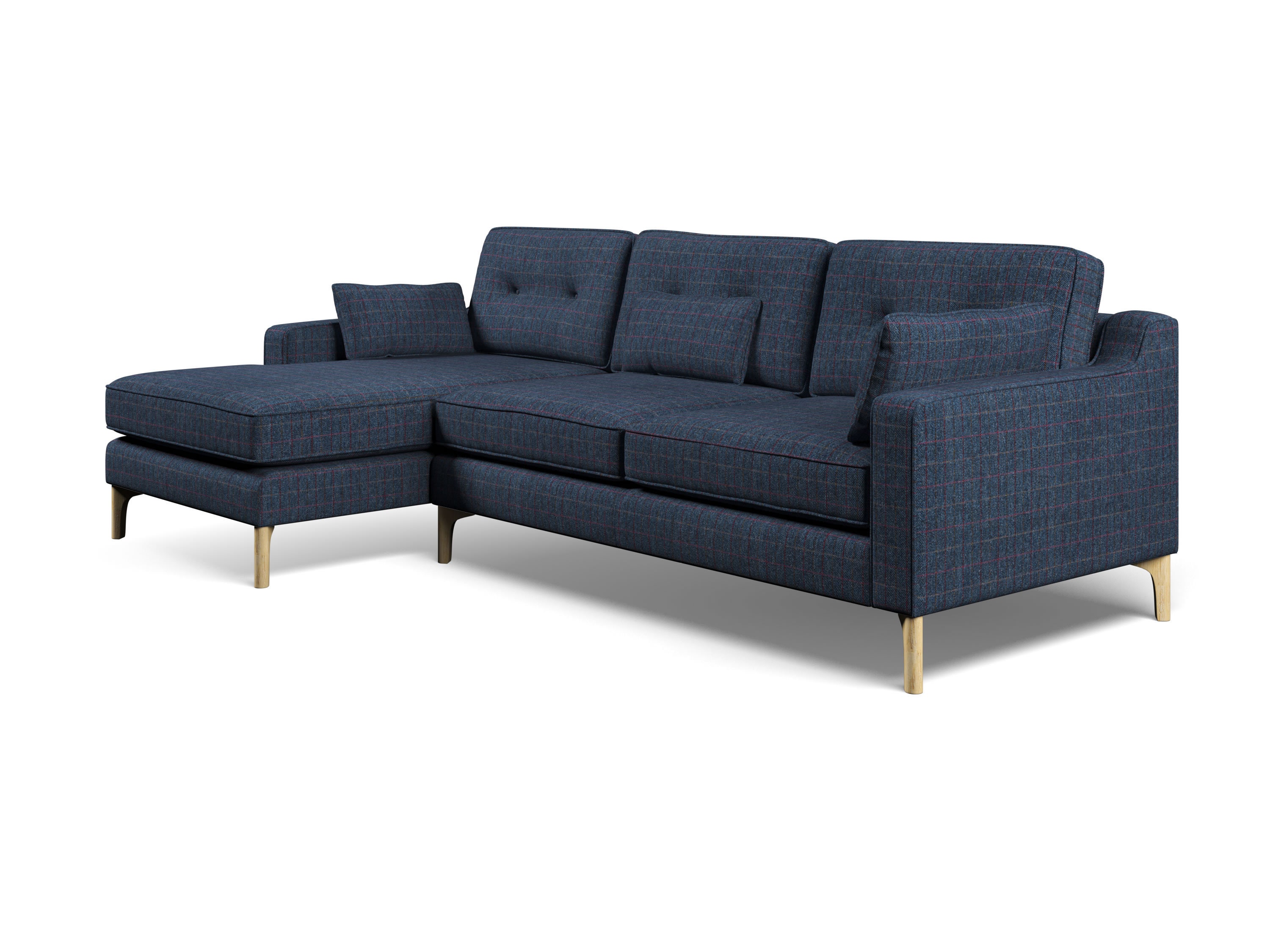 Navy tweed sofa deals