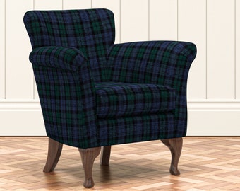 Green tartan deals chair