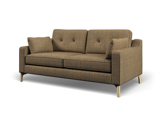 Beige clearance tweed sofa