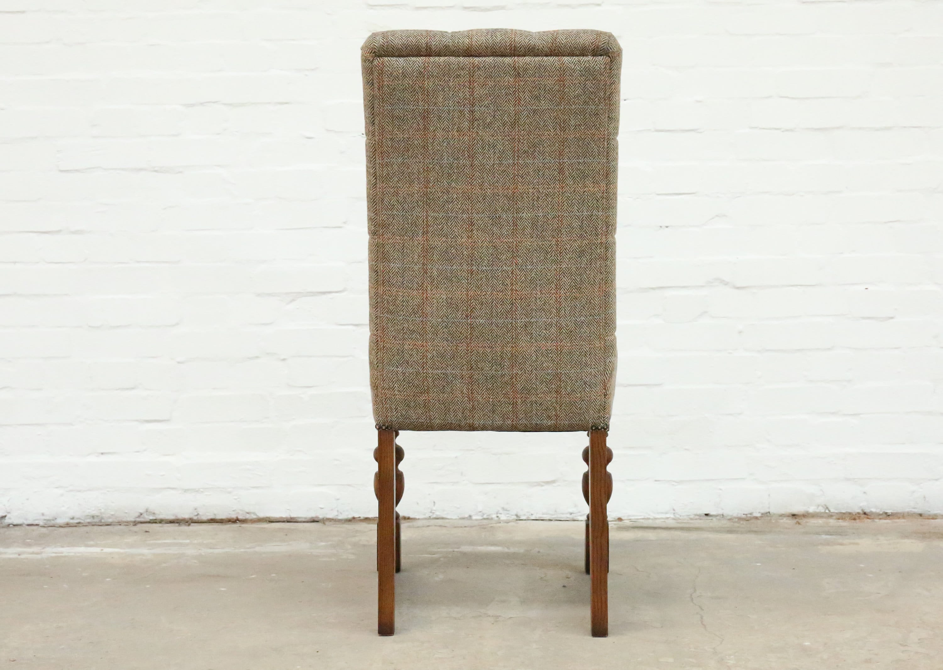 Two Harris Tweed Dining Chairs Etsy UK