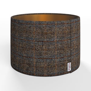 Harris Tweed Herringbone Charcoal Lampshade in 20cm, 30cm, 40cm and ...
