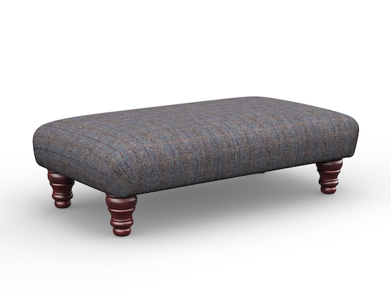 Grey tweed footstool discount