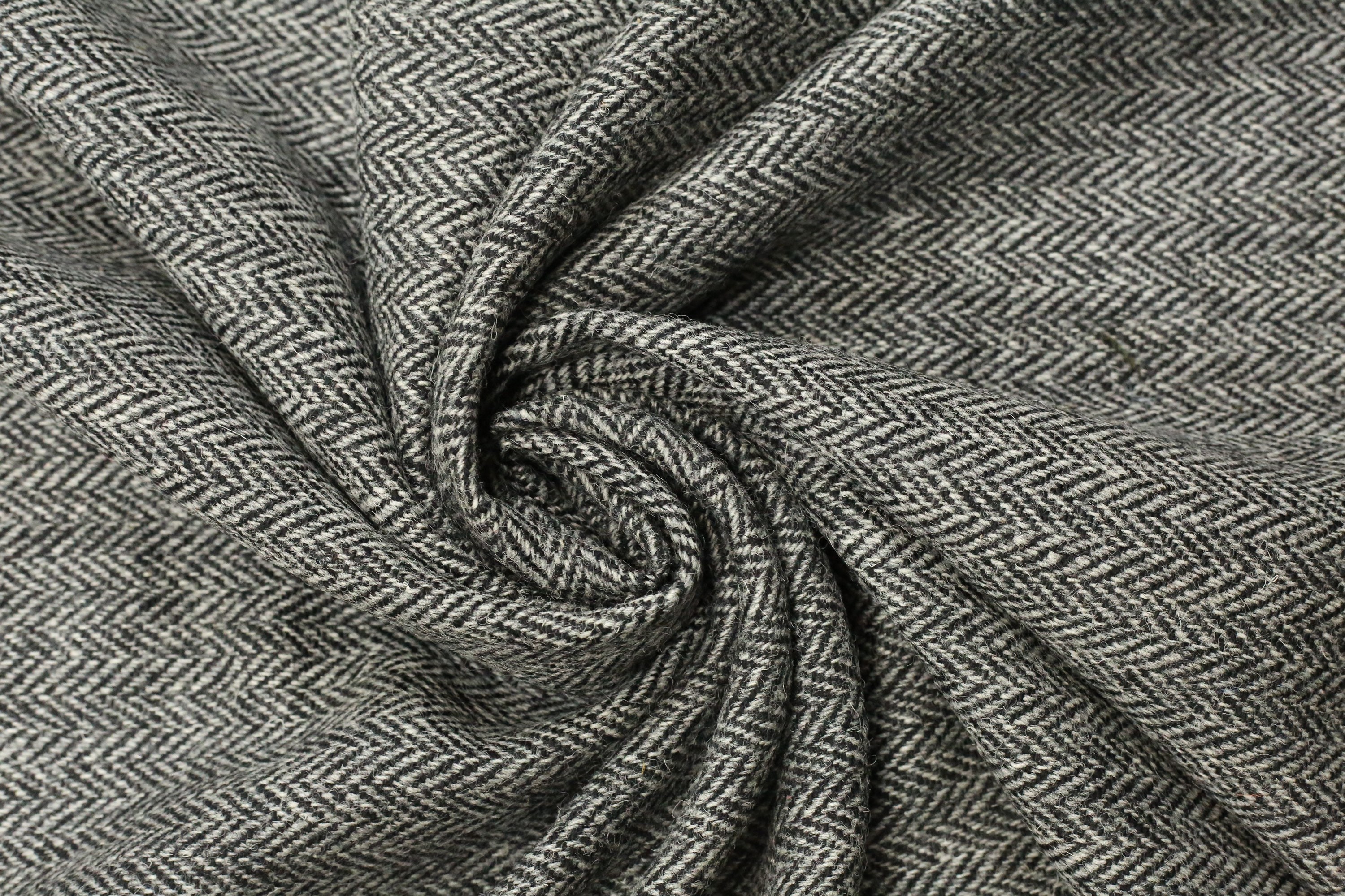 Harris Tweed Fabric by Metre Grey Herringbone Slate Suitable - Etsy ...