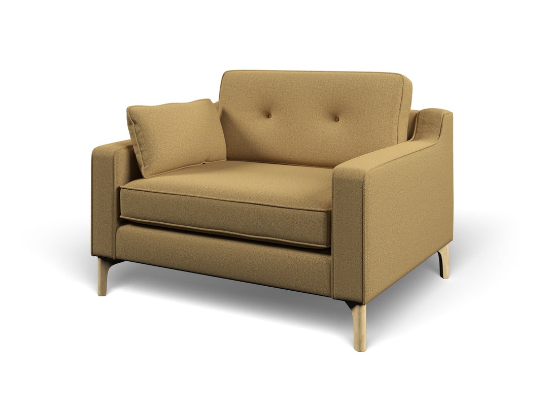Abraham Moon Herringbone Leaf Hug Armchair