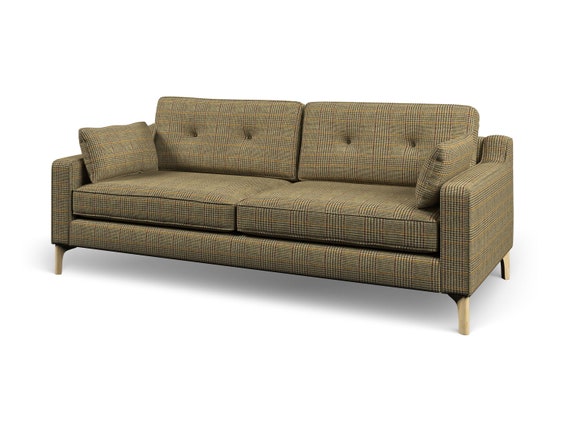 Green cheap tweed sofa