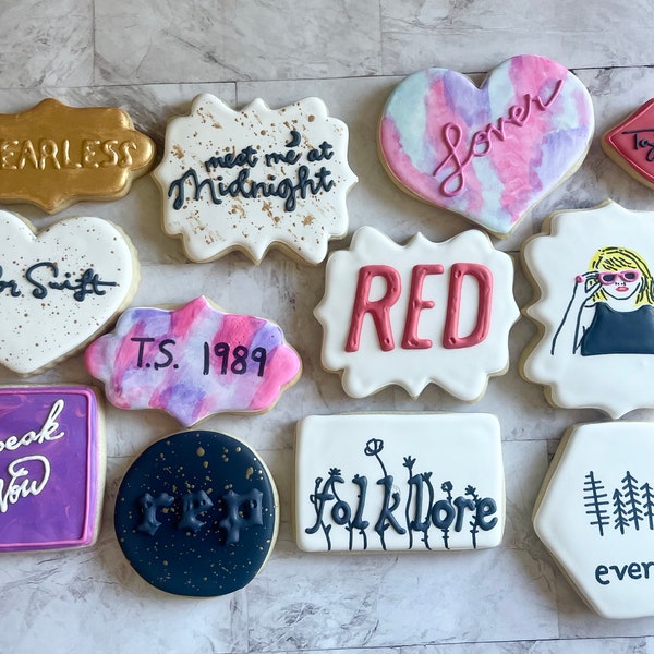 Taylor Swift cookie dozen