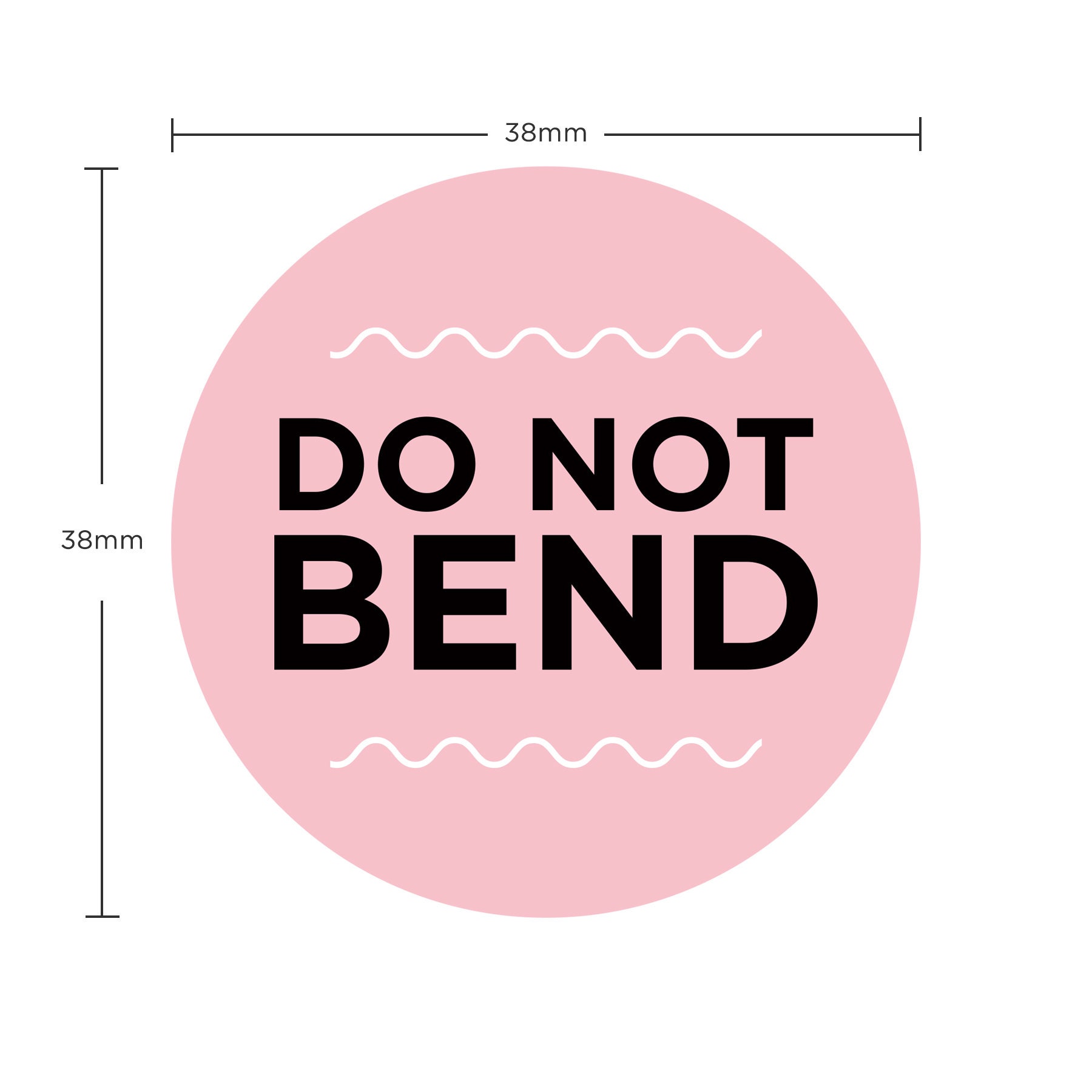 120 x Pink &amp; Black Do not bend stickers Packaging Pretty | Etsy