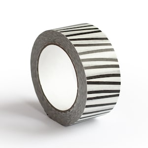 Paper Tape, White printed striped tape, kraft tape, packaging tape, pattern tape, designer tape, sticky tape, packaging tape, designer