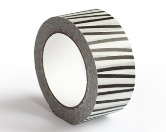 Paper Tape, White printed striped tape, kraft tape, packaging tape, pattern tape, designer tape, sticky tape, packaging tape, designer