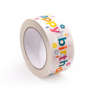 Birthday tape, Eco packaging, Happy Birthday, Gift tape, recyclable