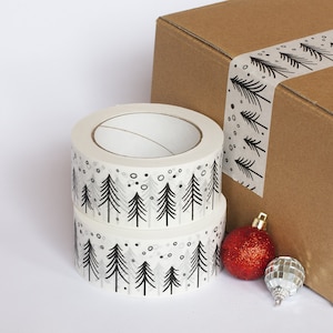 Christmas Paper tape, Festive, Sticky tape, gifts, packaging, boxes, stickers, labels, Washi tape, cool tape image 2