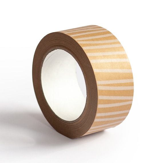 Paper Tape Printed Striped Tape, Kraft Tape, Packaging Tape, Pattern Tape,  Designer Tape, Sticky Tape, Recycled, Packaging Tape 