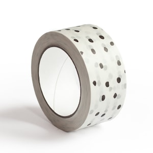 Packing Tape - Printed white polka dot,packaging,pattern,designer tape, sticky tape,tape,designer,box tape