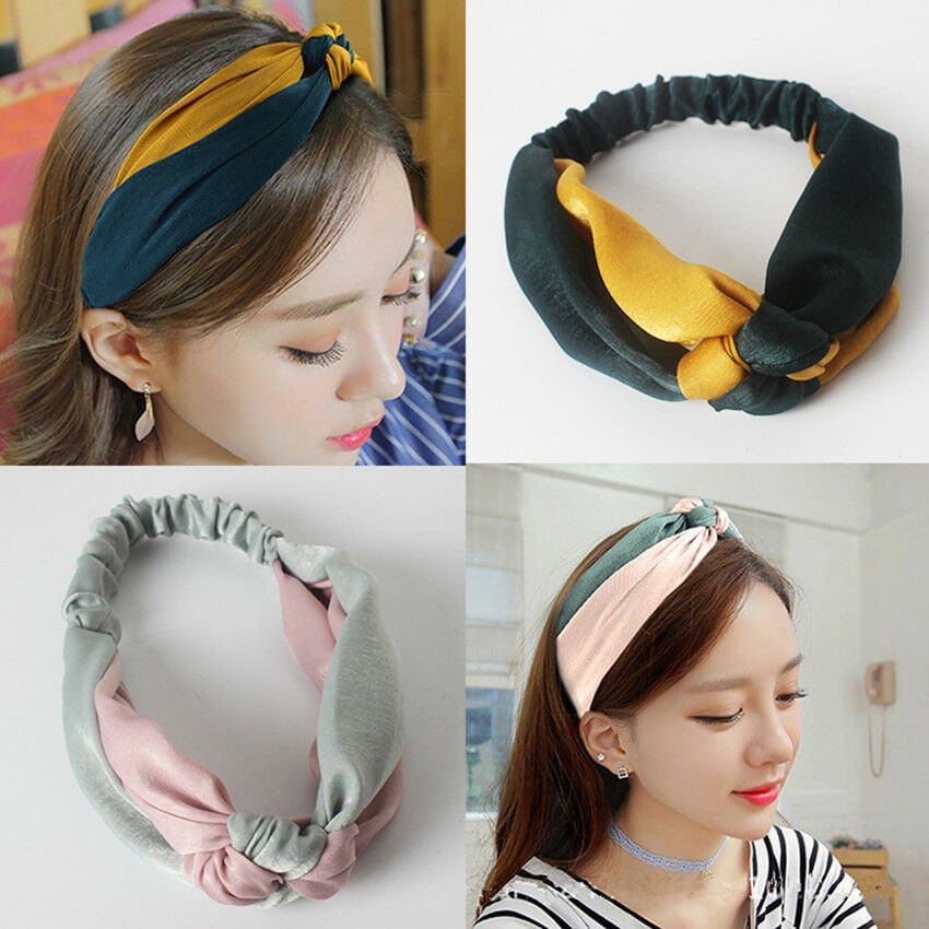 Headband Ladies twist knot pattern headband elastic head wrap | Etsy