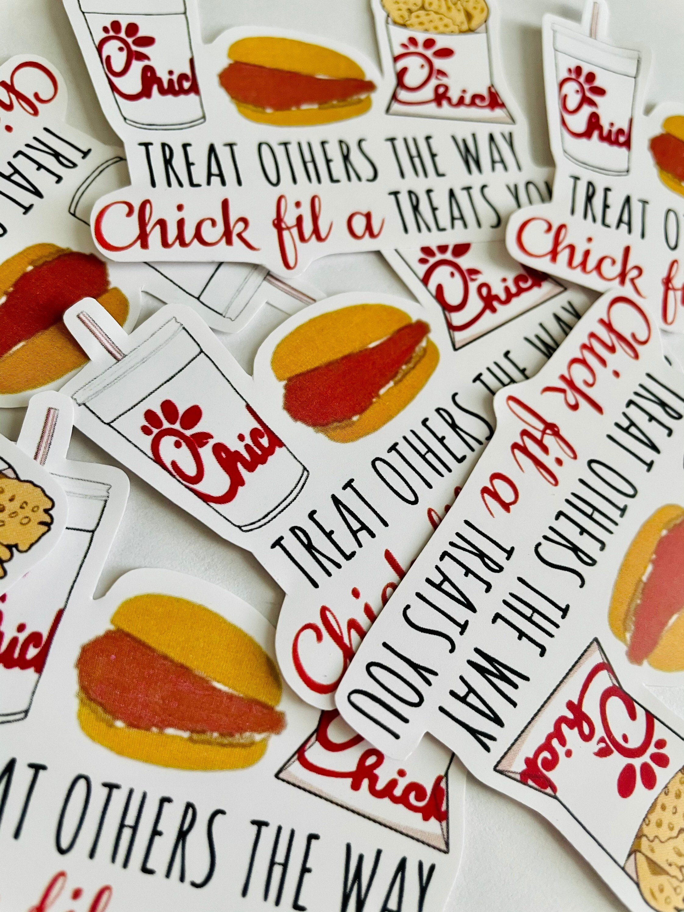 Chick Fil a Sticker Matte Simple Sticker Simple | Etsy