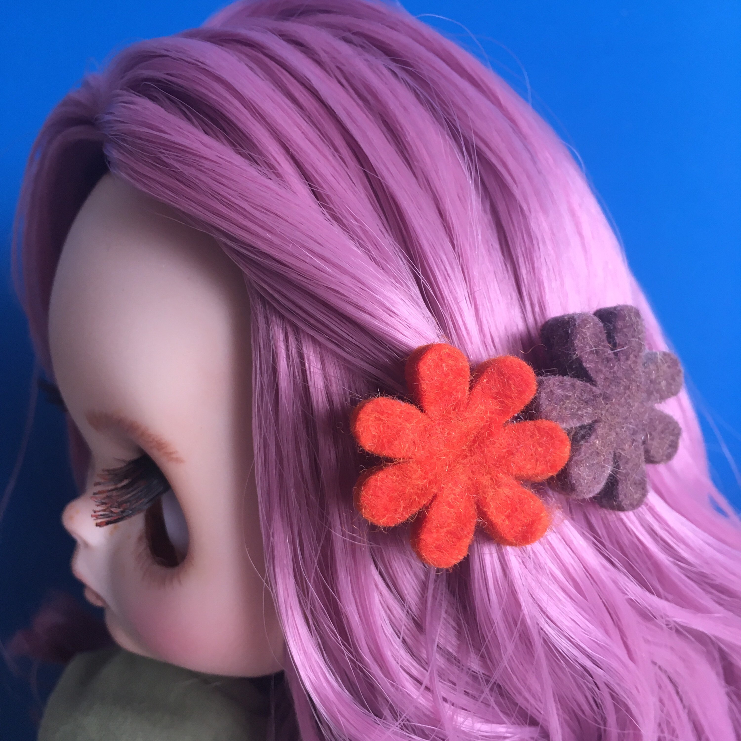 Pretty floral hair clips for Blythe dolls Etsy