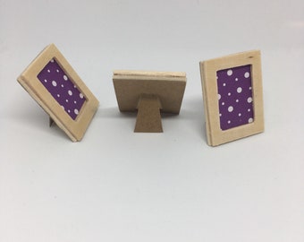 1:6 scale free standing wooden picture frames hand made