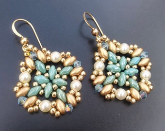 Baby Blue Pearls earrings with Gold filled earwires