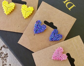 Novità! Orecchini a perno a forma di cuore / Orecchini a perno in acciaio inossidabile chirurgico