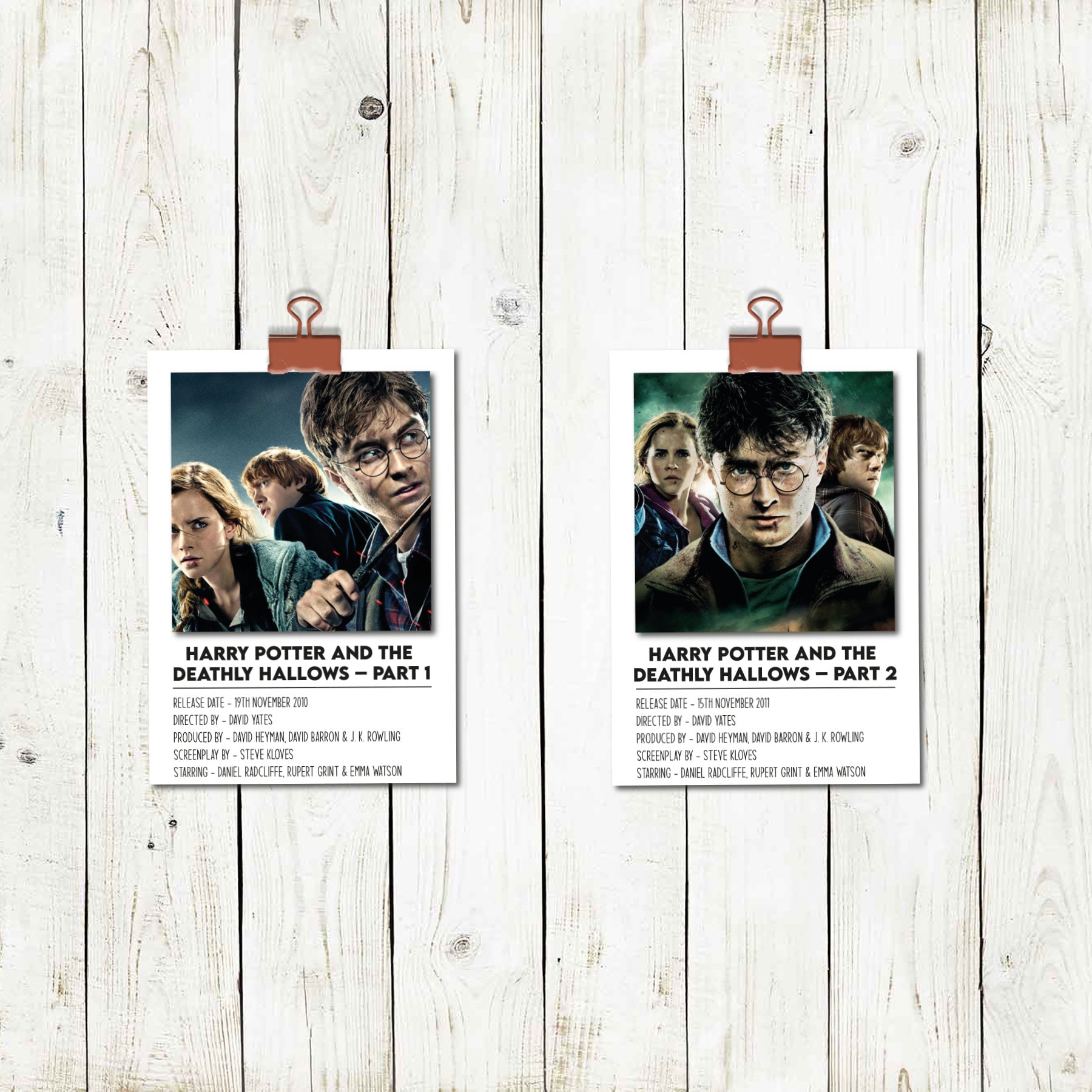 Harry Potter Prints Set of 8 Prints A4 A5 Prints Film | Etsy