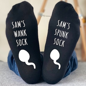 WANK SOCK / Spunk RAG Adult Humor, Novelty, Funny gift, for the man - personalised wank socks