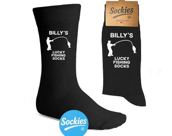 Calzini da pesca portafortuna personalizzati, regalo per pescatori - Regalo per pescatore - Regalo per lei/lui - Accessori per pescatori